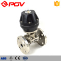 Pneumatic flanged type stainless steel diaphragm valve